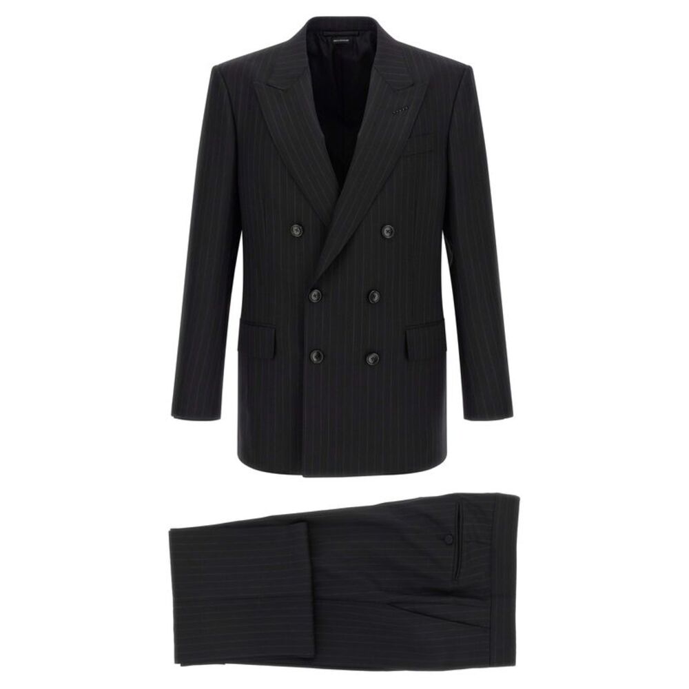 Tom Ford Men Pinstriped Double-Breasted Dress